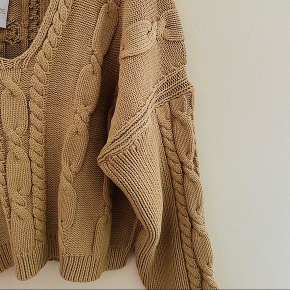 J CREW V Neck Cable-Knit Sweater Size XL - Picture 6 of 10